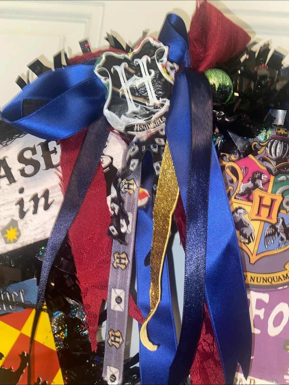 Harry Potter Handmade Holiday Christmas Halloween Wreath